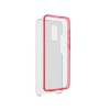 Husa Transparenta cu Margine Rosie, 360 Grade Full Cover Compatibila Cu Samsung Galaxy S21 Ultra